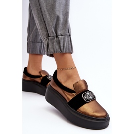 Step in style Sapatos Modelo Laura Messi 2697/744-300 Ouro - Entre com estilo amarelo 2