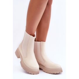 Step in style Botas Chelsea Modelo Isminna BM67 Bege - Entre com estilo 1