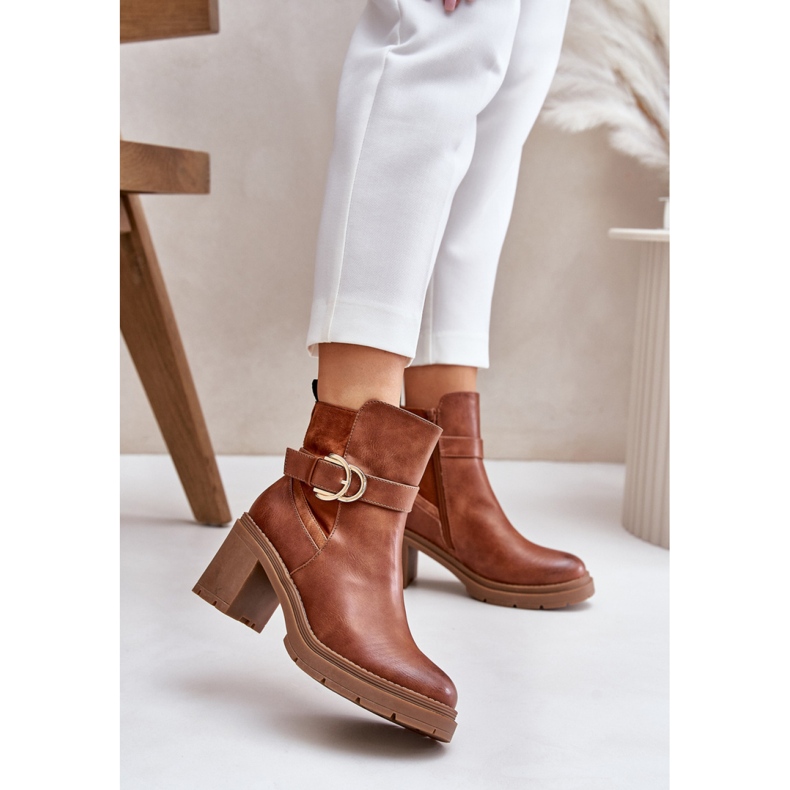 Step in style Botas Modelo Inabelle M767 Camel - Entre com estilo marrom 1