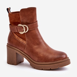 Step in style Botas Modelo Inabelle M767 Camel - Entre com estilo castanho 2