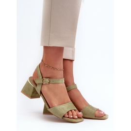 Step in style Sandálias Modelo Leisha LT33-10 Verdes - Entre com estilo 1