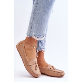 Step in style Mocassins Modelo Good Time ZA28P Bege Escuro - Entre com estilo 1