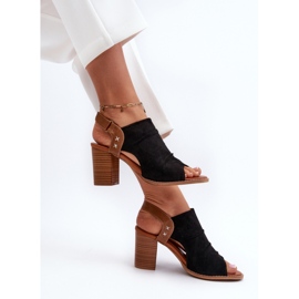 Step in style Sandálias Modelo Rosca 24SD35-7184 Pretas - Entre com estilo preto 1