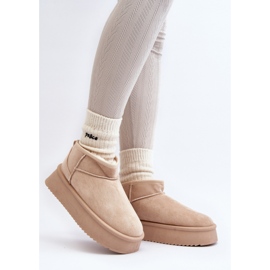 Step in style Botas de neve Modelo Caliksa UA-1855 Bege - Entre com estilo 1