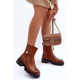 Step in style Botas Chelsea Modelo Elspetia F35 Couro Marrom - Entre com estilo castanho 1