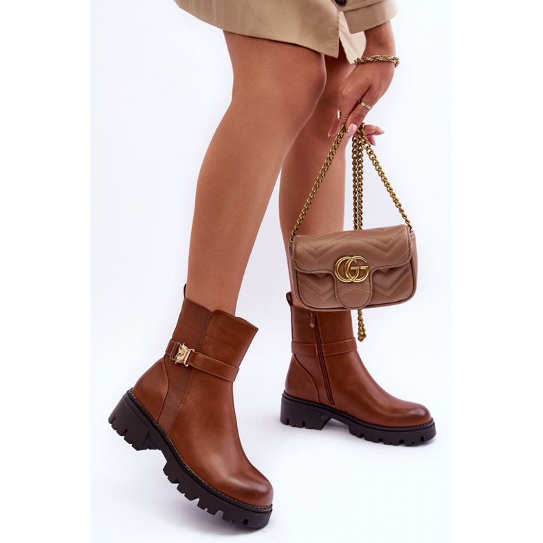 Step in style Botas Chelsea Modelo Elspetia F35 Couro Marrom - Entre com estilo 1