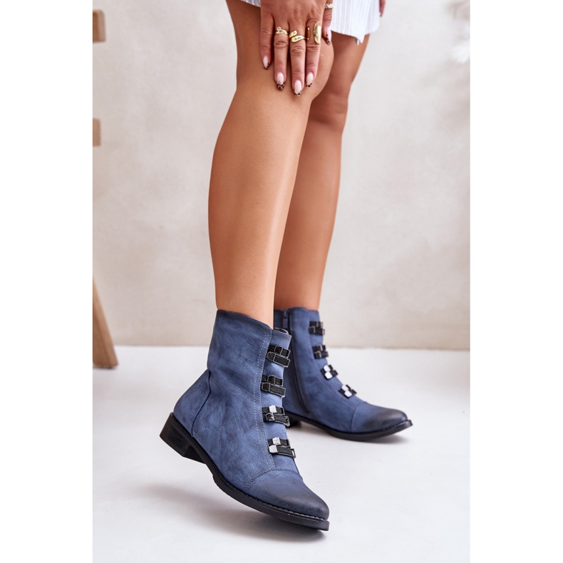 Step in style Botas Modelo Evalith ASA62-30 Azul - Entre com estilo 1