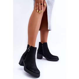 Step in style Botas Modelo Limoso M706 Camurça Preta - Entre com estilo preto 1