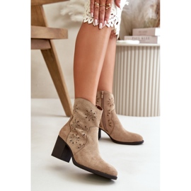 Step in style Botas Modelo Nevishiia ASA250-3 Bege - Entre com estilo 1