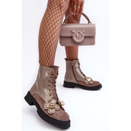 Step in style Botas Modelo Da MR870-76 Cinza/Marrom - Entre com estilo 1