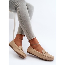 Step in style Mocassins Modelo Iramarie DF879 Bege Claro – Entre com estilo 1