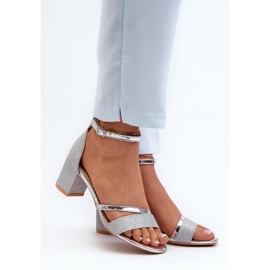 Step in style Sandálias Modelo Ploemis 20244 Prata - Entre com estilo cinza 1