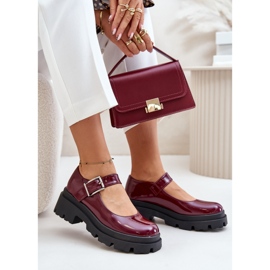 Step in style Sapatos Modelo Plikuria 1813-1 Bordo Lakier - Entre com estilo vermelho 1
