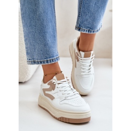 Step in style Calçado Esportivo Modelo Henizore 1W-N3 Branco/Bege - Entre com estilo 1