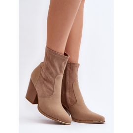 Step in style Botins Modelo Sanile A5619-63 Cáqui - Entre com estilo bege 1