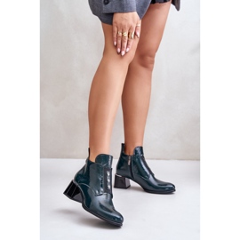 Step in style Botas Modelo Zazoo 60504 Verniz Verde Escuro - Entre com estilo 1