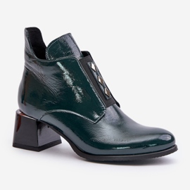 Step in style Botas Modelo Zazoo 60504 Verniz Verde Escuro - Entre com estilo 2