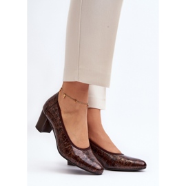 Step in style Bombas Modelo Cynania 58307 Marrom - Entre com estilo 1