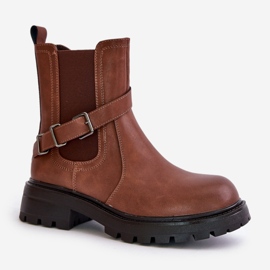 Step in style Botas Chelsea Modelo Sergio Leone TR719-S Marrom - Entre com estilo castanho 2