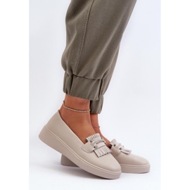 Step in style Mocassins Modelo S.Barski LR590 Bege - Entre com estilo 1