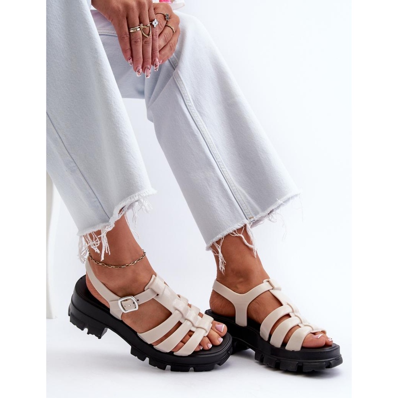 Step in style Sandálias Modelo Zaxy NN285040 Bege Claro - Entre com estilo 1