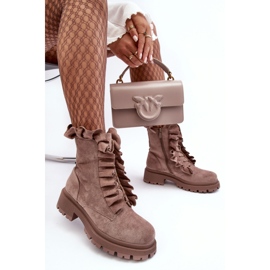 Step in style Workers Model Nacelle NS336P Camurça Bege Escuro - Entre com estilo 2