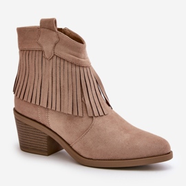 Step in style Botas Modelo S.Barski HY42-127 Bege - Entre com estilo 2