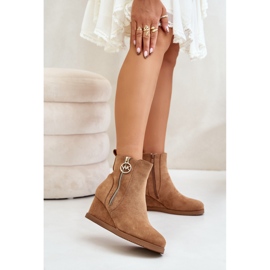Step in style Botas Modelo Leretha YY-78 Camel - Entre com estilo castanho 1