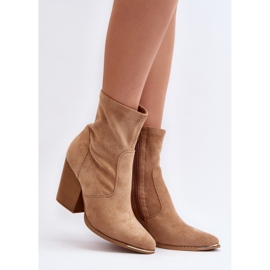 Step in style Botins Modelo Sanile A5619-8 Bege - Entre com estilo 1