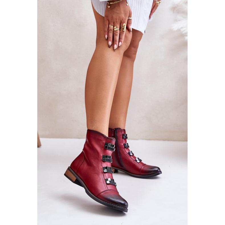 Step in style Botas Modelo Evalith ASA62-30 Bordo – Entre com estilo vermelho 1