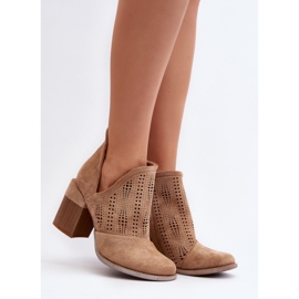 Step in style Botas Modelo Niartima A5722-63 Bege - Entre com estilo 1