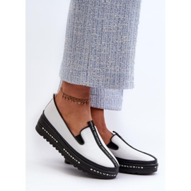 S. BARSKI Sapatos femininos Barski em couro natural branco 1