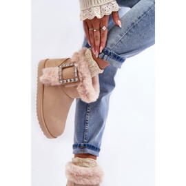 Botas de neve bege femininas da moda 2
