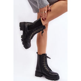 Step in style Workers Model Charmea F33 Couro Preto - Entre com estilo 2