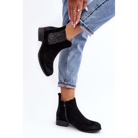 Botins femininos clássicos em camurça ecológica Preto 1