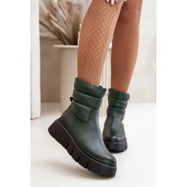 Botins femininos Zazoo Verde Escuro 1