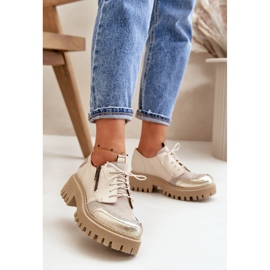 Sapatos femininos elegantes Maciejka Bege 1