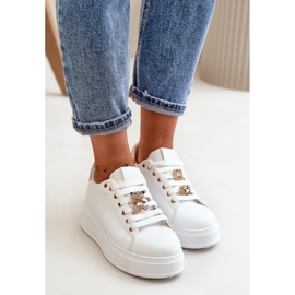 Calçados esportivos com decoração branca/dourada branco 1 Calçados esportivos com decoração branca/dourada branco 1