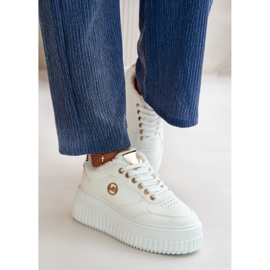 Calçado desportivo com fundo grosso, branco 1 Calçado desportivo com fundo grosso, branco 1