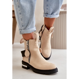 Step in style Botas Modelo Calvaro NC1279 Bege - Entre com estilo 1