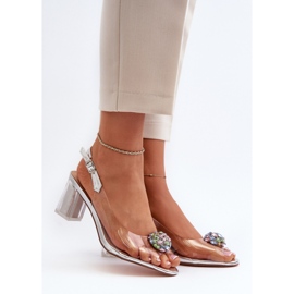 Step in style Sandálias Modelo Da MR38-454 Prata - Entre com estilo cinza 1
