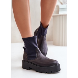 Botins slip-on modelo Zazoo Preto 1 Botins slip-on modelo Zazoo Preto 1