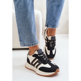 Calçados esportivos femininos da moda preto 1