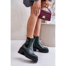 Modelo Zazoo Botas Verde Escuro preto 1