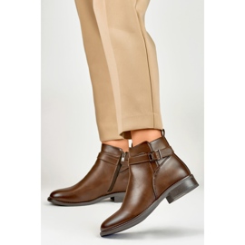 Botas femininas CH2225BR bege e marrom castanho 2