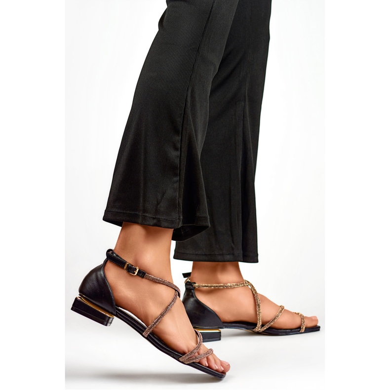 Sandálias femininas GD-DO-161B pretas preto 1