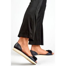 Sapatilhas femininas com laço BG162B, pretas preto 1 Sapatilhas femininas com laço BG162B, pretas preto 1