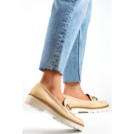 Sapatos femininos com decoração GQ97BE, bege 1 Sapatos femininos com decoração GQ97BE, bege 1