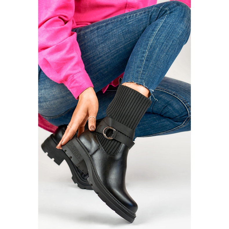 Botas femininas sem isolamento YQ41B, pretas preto 1 Botas femininas sem isolamento YQ41B, pretas preto 1