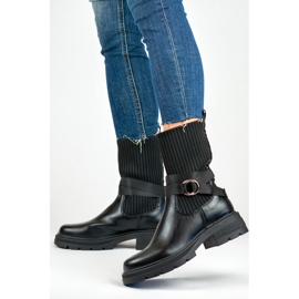 Botas femininas sem isolamento YQ41B, pretas preto 2 Botas femininas sem isolamento YQ41B, pretas preto 2